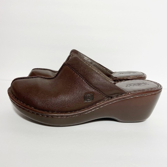 Born Women's Brown Leather Split Toe Mule Size 7 - Picture 4 of 9